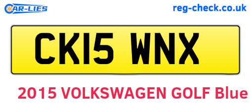 CK15WNX are the vehicle registration plates.