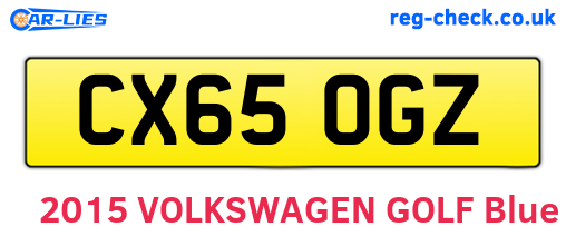 CX65OGZ are the vehicle registration plates.