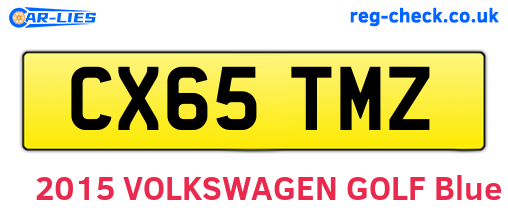 CX65TMZ are the vehicle registration plates.