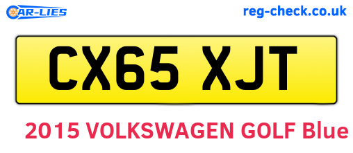 CX65XJT are the vehicle registration plates.