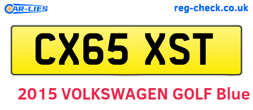 CX65XST are the vehicle registration plates.