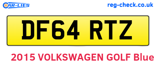 DF64RTZ are the vehicle registration plates.