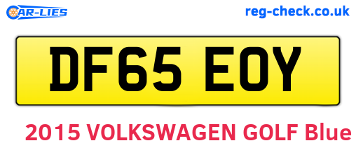 DF65EOY are the vehicle registration plates.