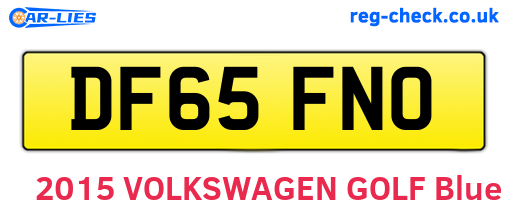 DF65FNO are the vehicle registration plates.
