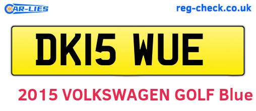 DK15WUE are the vehicle registration plates.