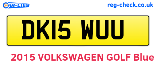 DK15WUU are the vehicle registration plates.