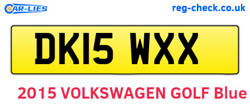 DK15WXX are the vehicle registration plates.