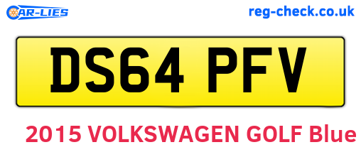 DS64PFV are the vehicle registration plates.