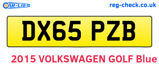 DX65PZB are the vehicle registration plates.