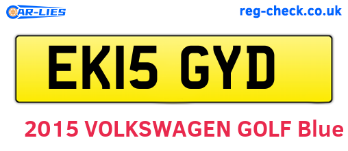 EK15GYD are the vehicle registration plates.