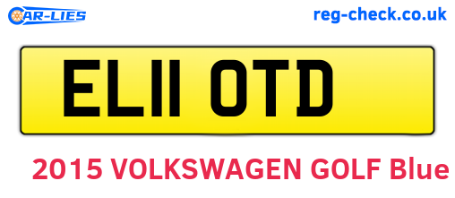 EL11OTD are the vehicle registration plates.