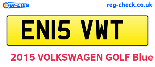 EN15VWT are the vehicle registration plates.
