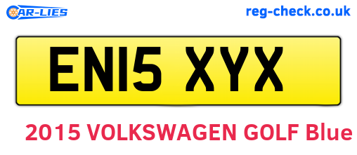 EN15XYX are the vehicle registration plates.