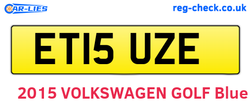 ET15UZE are the vehicle registration plates.