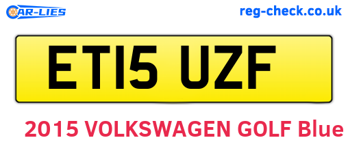 ET15UZF are the vehicle registration plates.