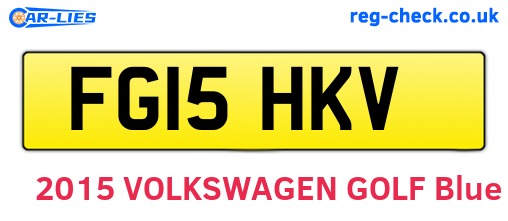 FG15HKV are the vehicle registration plates.