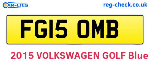 FG15OMB are the vehicle registration plates.