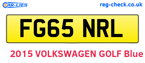 FG65NRL are the vehicle registration plates.