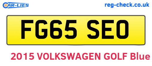 FG65SEO are the vehicle registration plates.