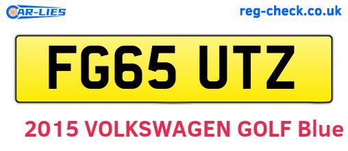 FG65UTZ are the vehicle registration plates.