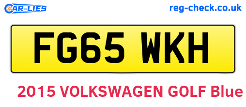 FG65WKH are the vehicle registration plates.