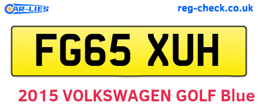 FG65XUH are the vehicle registration plates.