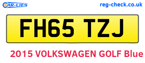 FH65TZJ are the vehicle registration plates.