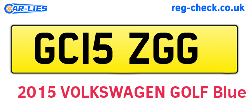 GC15ZGG are the vehicle registration plates.