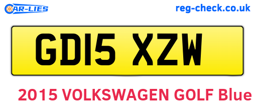 GD15XZW are the vehicle registration plates.