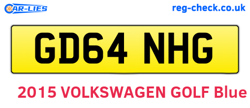 GD64NHG are the vehicle registration plates.