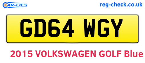GD64WGY are the vehicle registration plates.