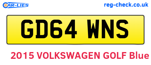 GD64WNS are the vehicle registration plates.