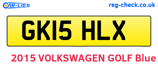 GK15HLX are the vehicle registration plates.