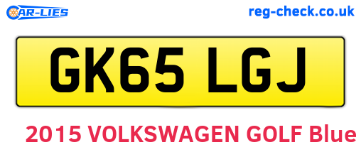 GK65LGJ are the vehicle registration plates.