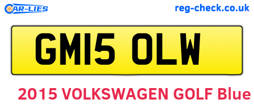 GM15OLW are the vehicle registration plates.