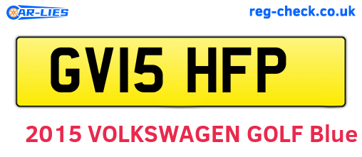 GV15HFP are the vehicle registration plates.