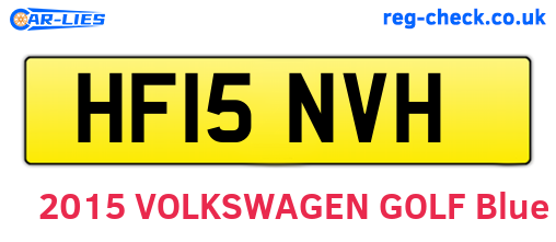 HF15NVH are the vehicle registration plates.