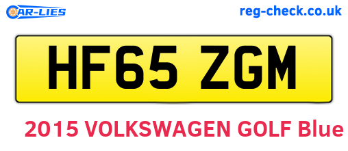 HF65ZGM are the vehicle registration plates.