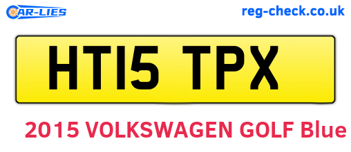 HT15TPX are the vehicle registration plates.