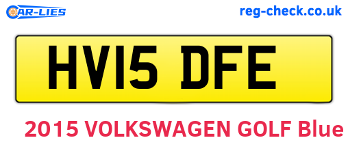 HV15DFE are the vehicle registration plates.