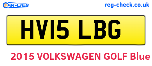 HV15LBG are the vehicle registration plates.