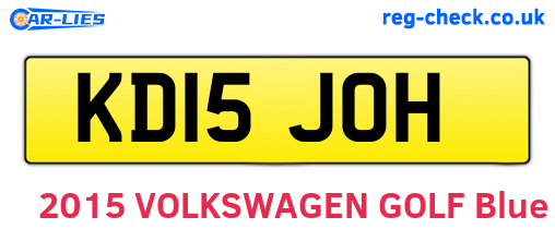 KD15JOH are the vehicle registration plates.