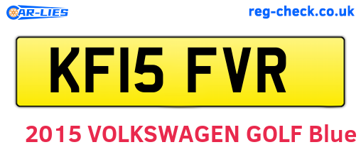 KF15FVR are the vehicle registration plates.