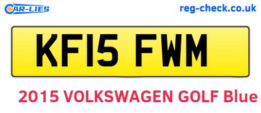 KF15FWM are the vehicle registration plates.