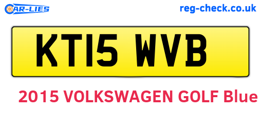 KT15WVB are the vehicle registration plates.