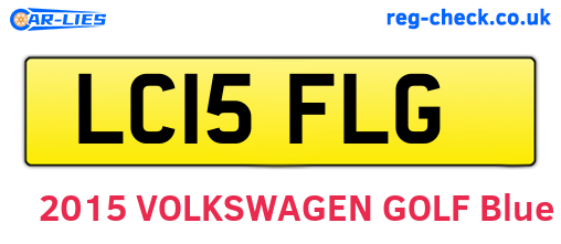 LC15FLG are the vehicle registration plates.