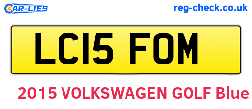 LC15FOM are the vehicle registration plates.