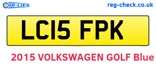LC15FPK are the vehicle registration plates.