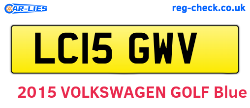 LC15GWV are the vehicle registration plates.