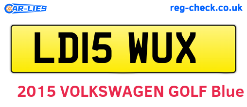 LD15WUX are the vehicle registration plates.